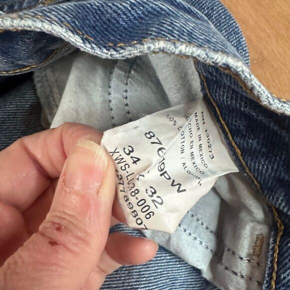 Rustler Men’s Workwear Jeans 34x32 Heavy Denim Blue Straight Leg Fall Ready - Picture 7 of 7